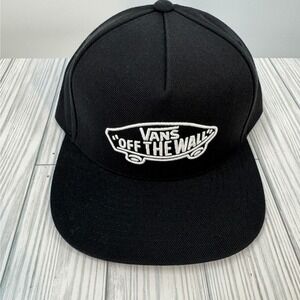Vans Off The Wall Classic Snapback Hat Black White Skateboard Logo Adjustable
